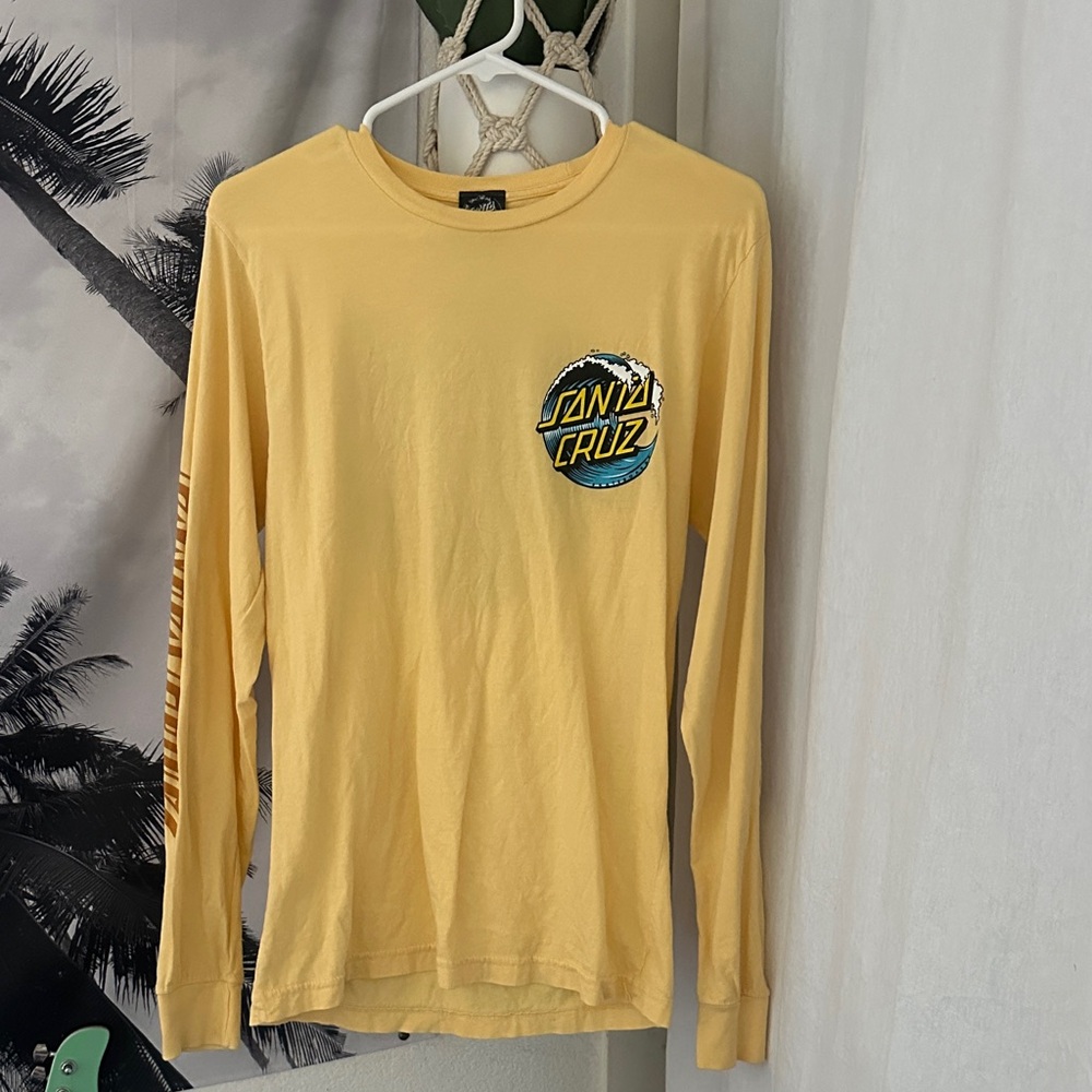 Santa Cruz Yellow and Blue Graphic Long Sleeve